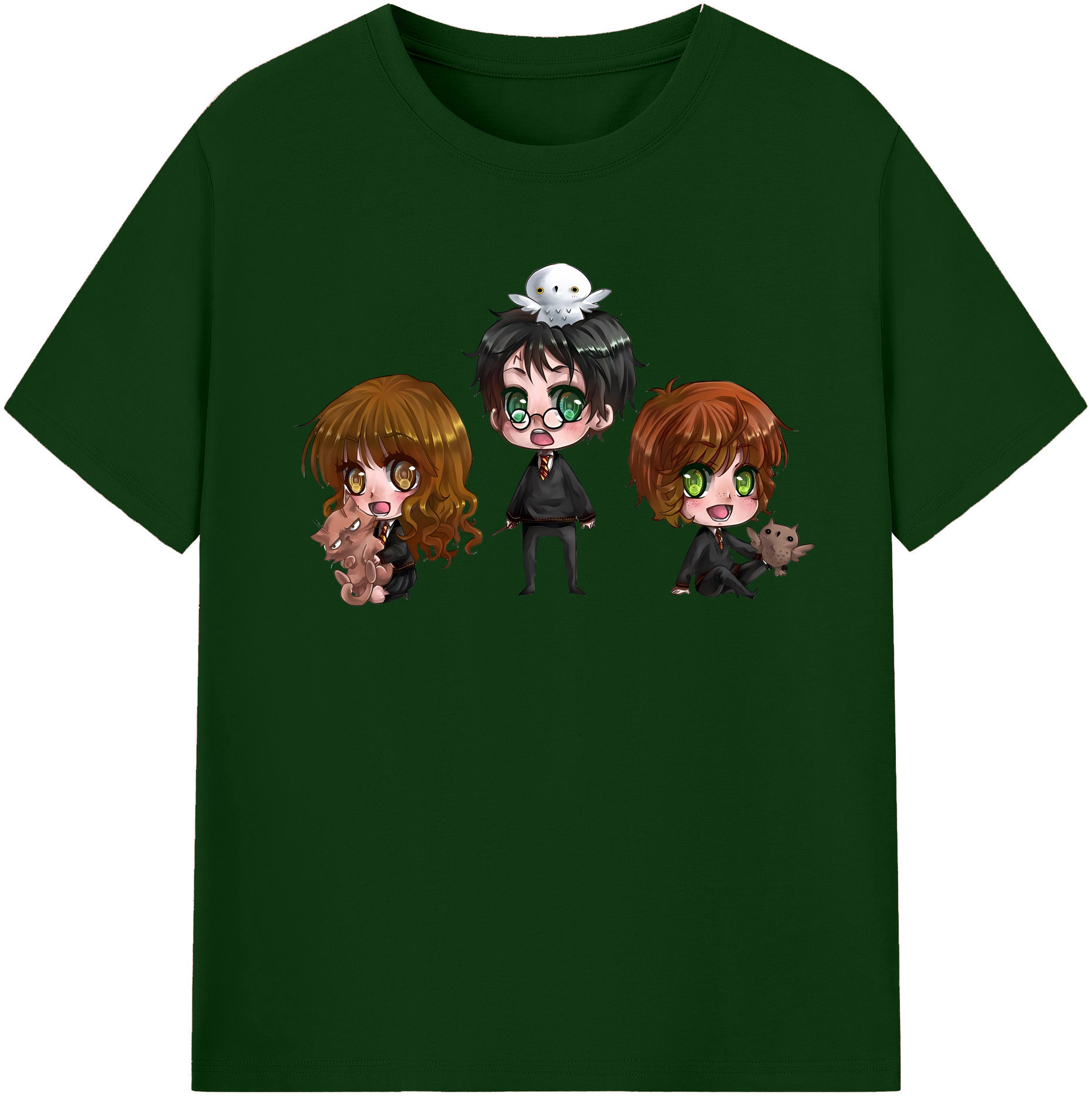 （画像用） Harry Potter ハリー・ポッターシリーズ 綿100％半袖Tシャツ（フロントプリント）